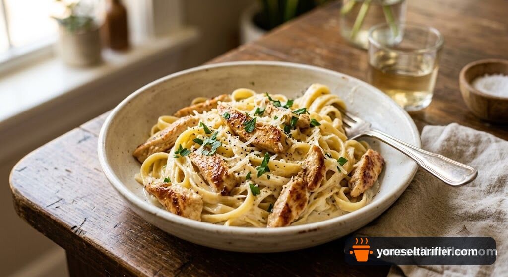 Tavuklu Fettucine Alfredo Tarifi — Adım 3