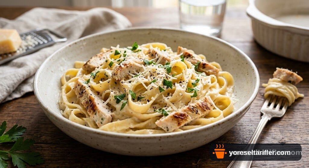 Tavuklu Fettucine Alfredo Tarifi — Adım 4