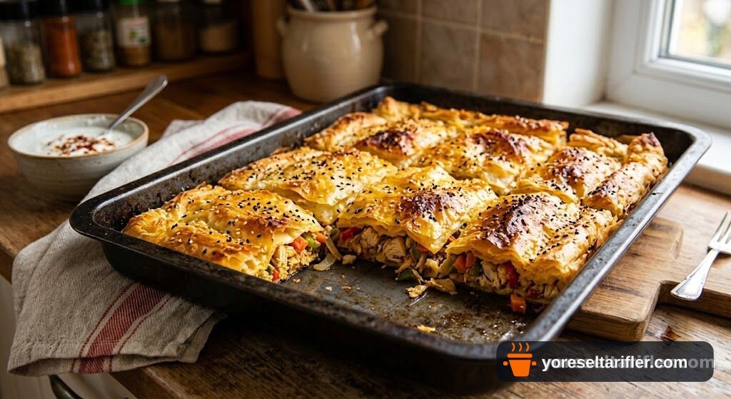 Tavuklu Sebzeli Çıtır Börek Tarifi — Adım 3