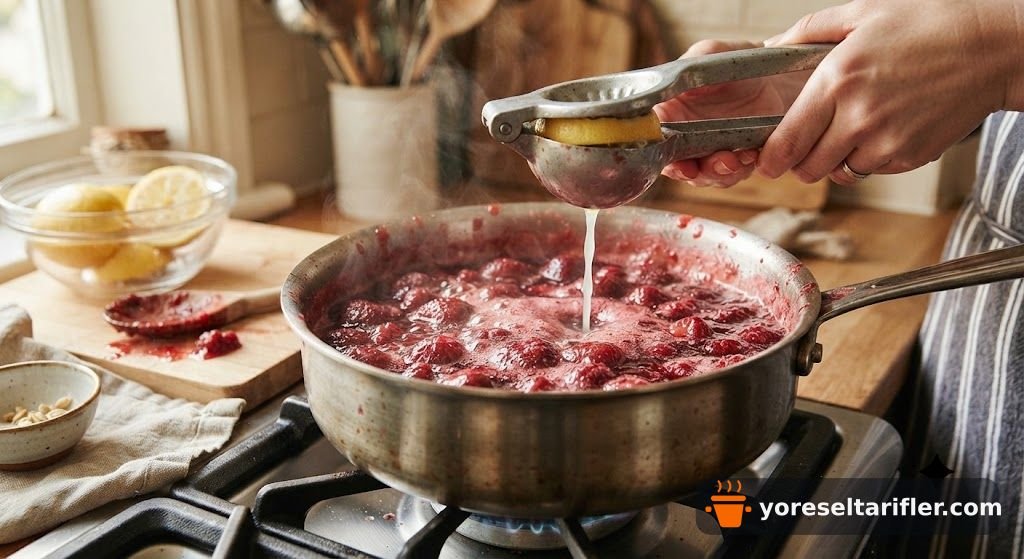 Taze Çileklerle Hazırlanan Aromatik Reçel Tarifi — Adım 7