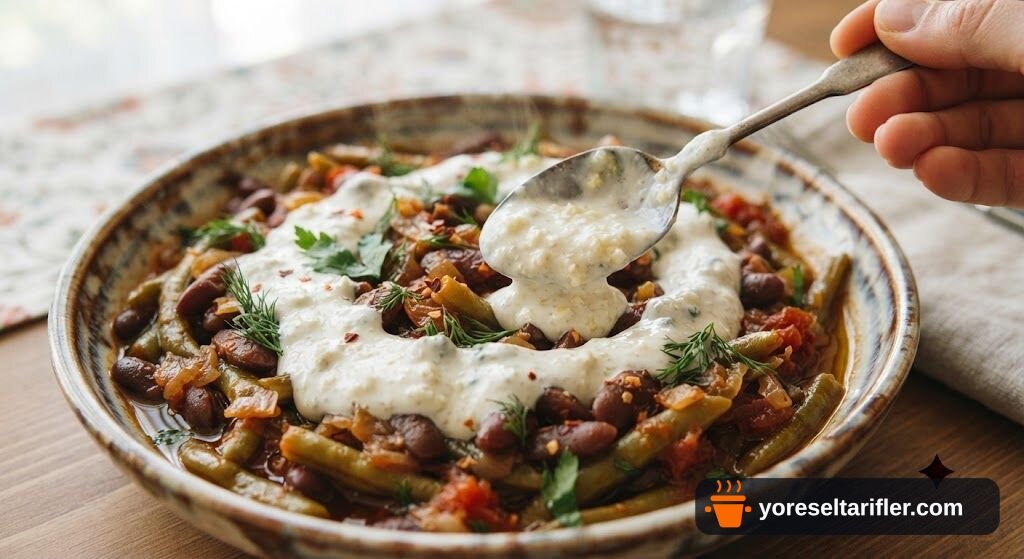 Taze Fasulyeyle Doyumlu Borani Tarifi — Adım 5