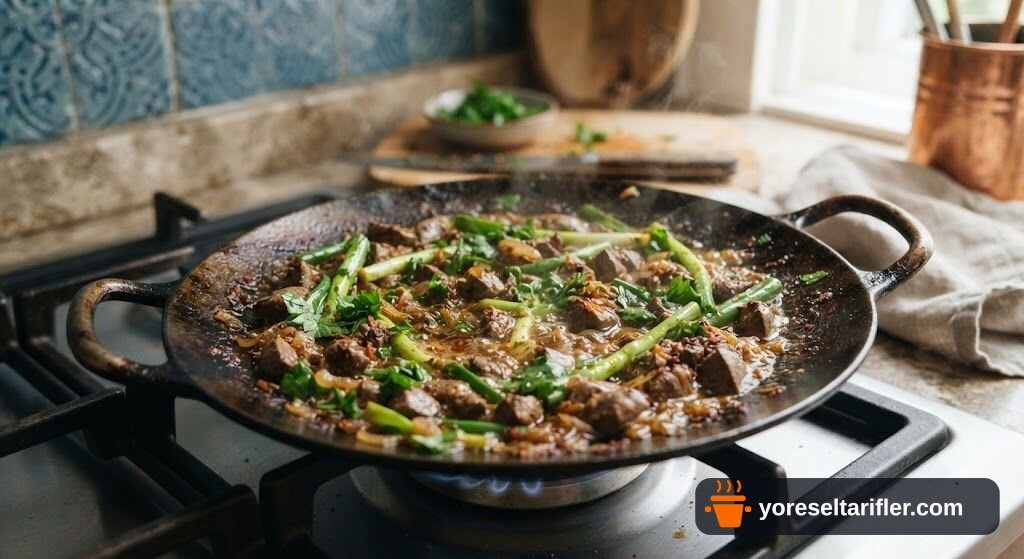 Taze Soğanlı Ciğer Tava Tarifi — Adım 5