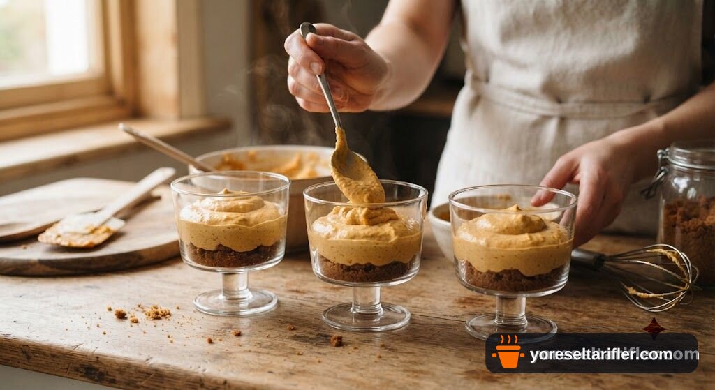 Tek Kişilik Bal Kabaklı Cheesecake Tarifi — Adım 6
