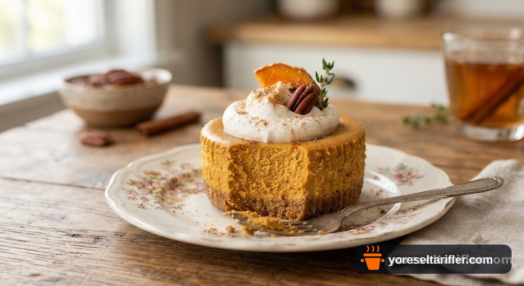 Tek Kişilik Bal Kabaklı Cheesecake Tarifi — Adım 8