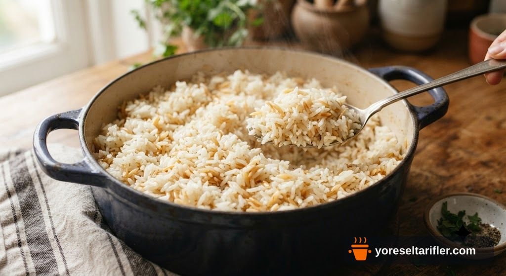 Tel Tel Dökülen Arpa Şehriyeli Pirinç Pilavı Tarifi — Adım 12