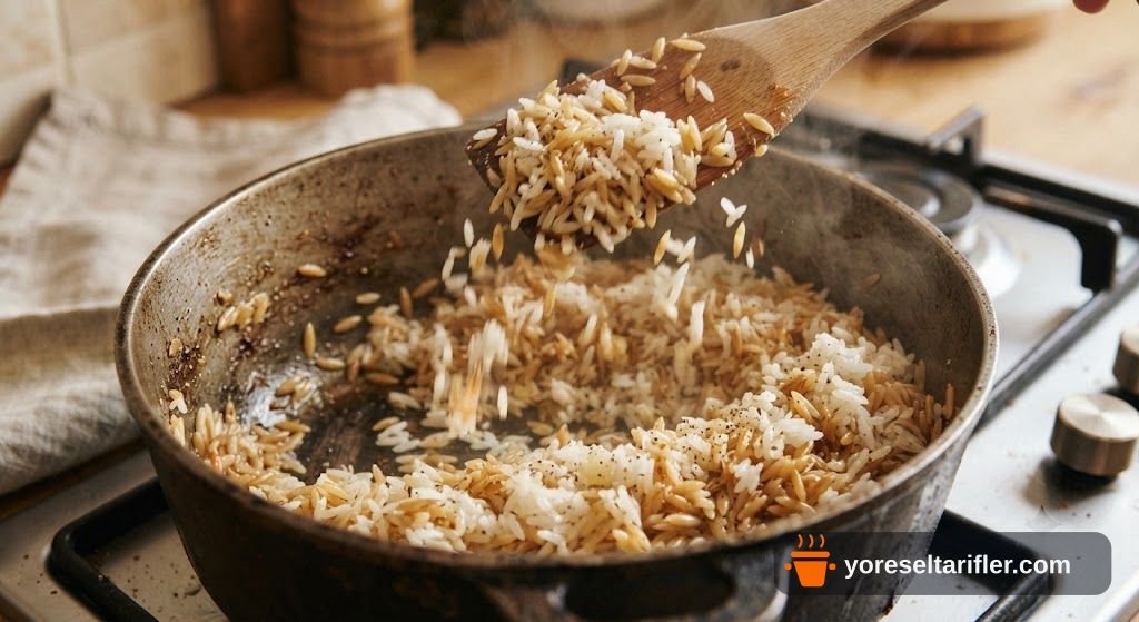 Tel Tel Dökülen Arpa Şehriyeli Pirinç Pilavı Tarifi — Adım 13