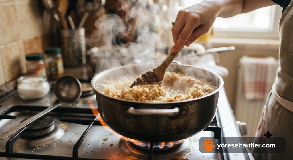 Tel Tel Dökülen Arpa Şehriyeli Pirinç Pilavı Tarifi — Adım 14