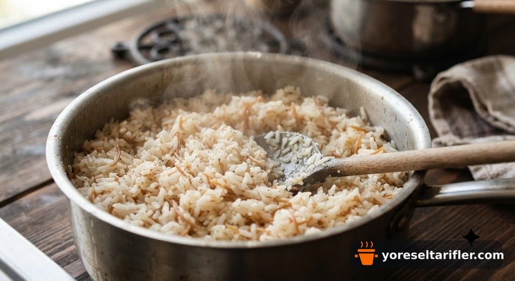 Tel Tel Dökülen Arpa Şehriyeli Pirinç Pilavı Tarifi — Adım 17