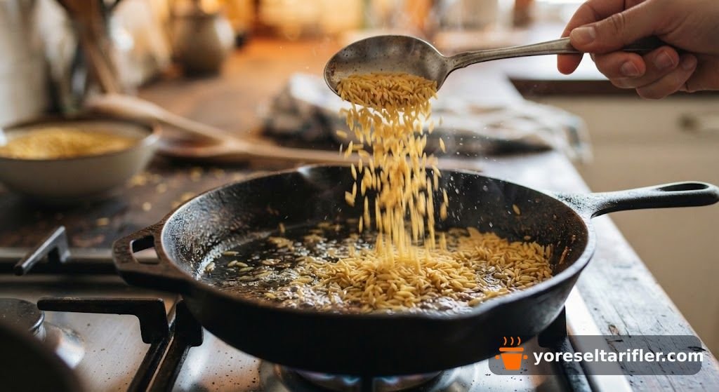 Tel Tel Dökülen Arpa Şehriyeli Pirinç Pilavı Tarifi — Adım 7