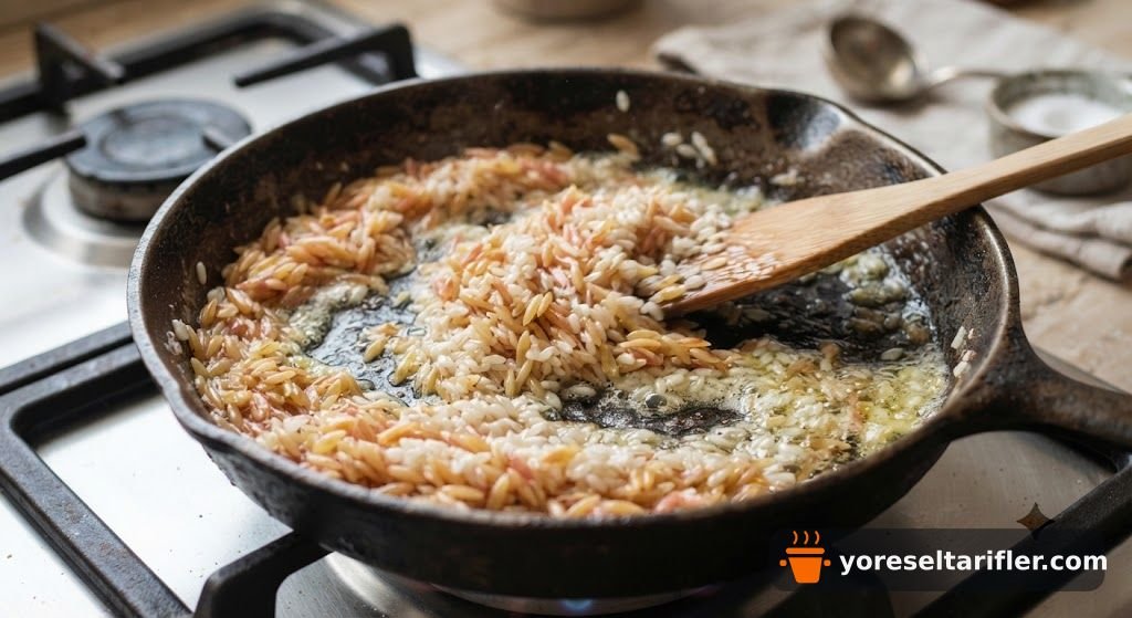 Tel Tel Dökülen Arpa Şehriyeli Pirinç Pilavı Tarifi — Adım 9