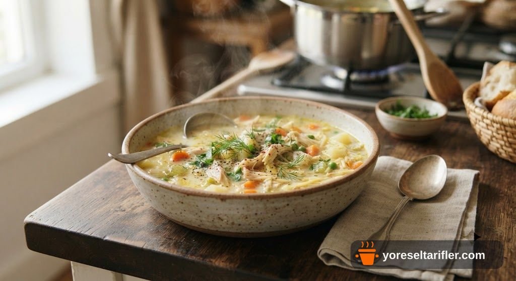 Terbiyeli Sebzeli Tavuk Çorbası Tarifi — Adım 7