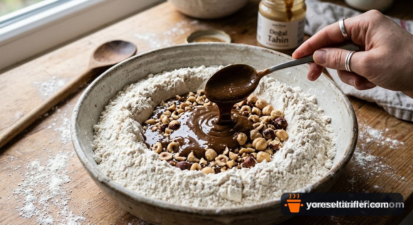 Tereyağsız Tahinli Kurabiye Tarifi — Adım 2