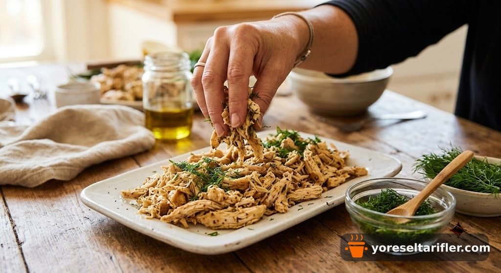 Tiftiklenmiş Yoğurtlu Tavuk Mezesi Tarifi — Adım 4