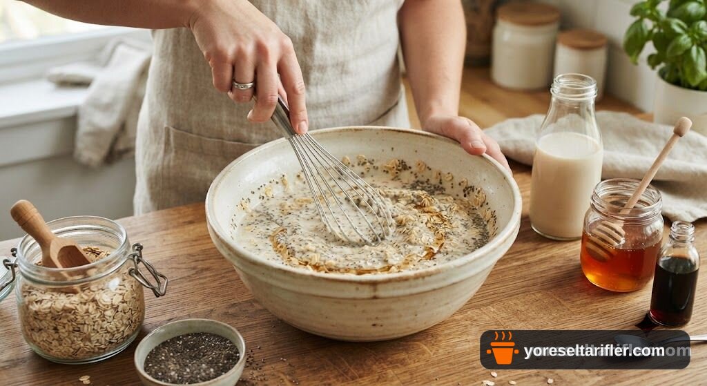 Tiramisu Tadında Chialı Yulaf Ezmesi Tarifi — Adım 1