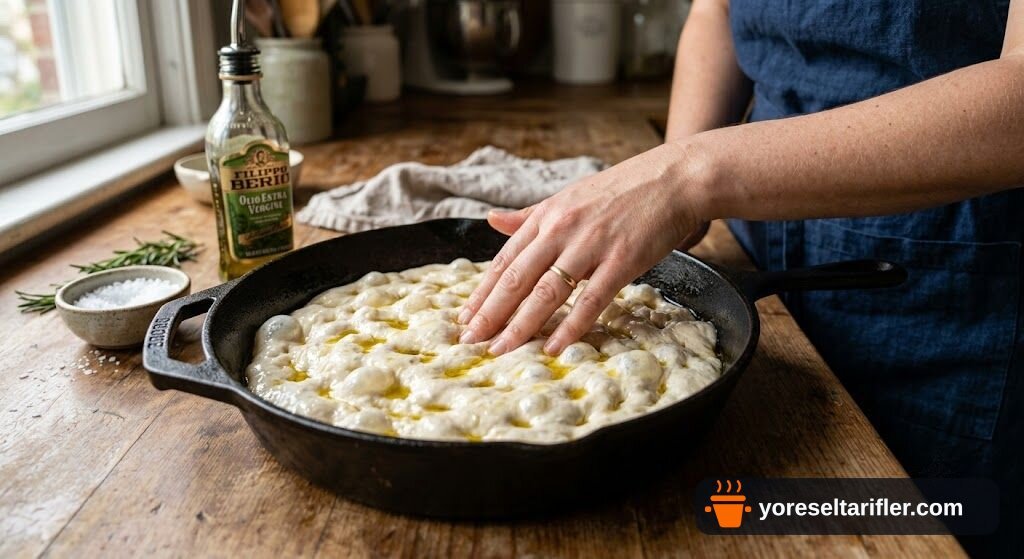 Ton Balıklı Döküm Tavada Pizza Tarifi — Adım 4