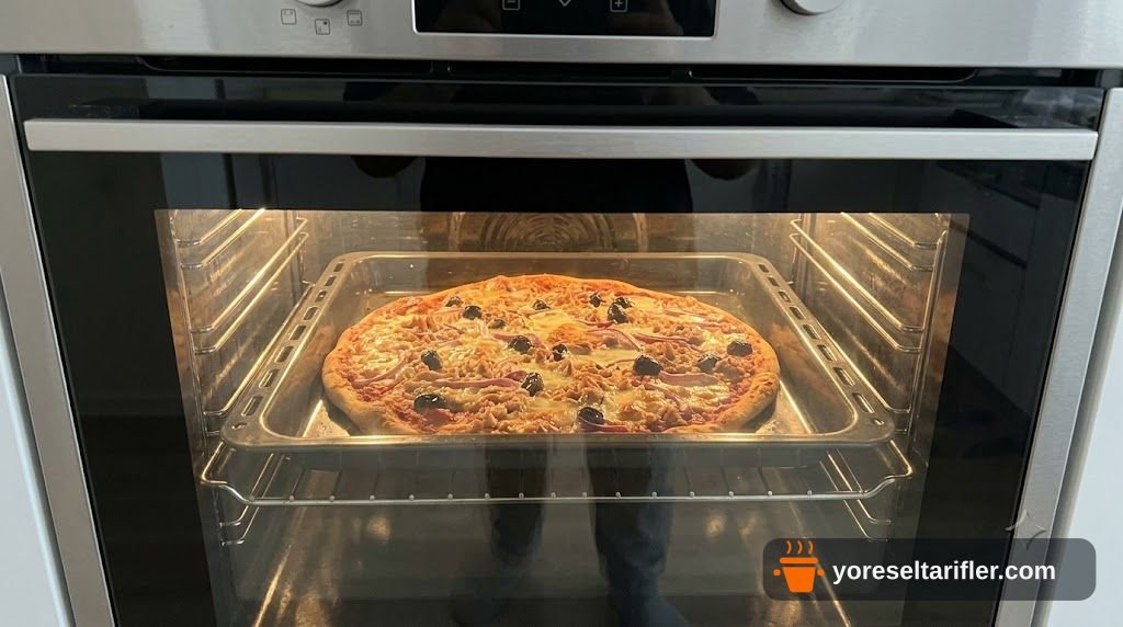 Ton Balıklı Döküm Tavada Pizza Tarifi — Adım 9