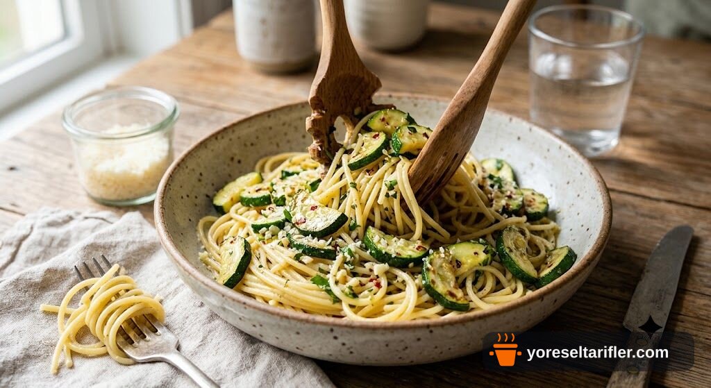 Ton Balıklı Kabaklı Spagetti Tarifi — Adım 4