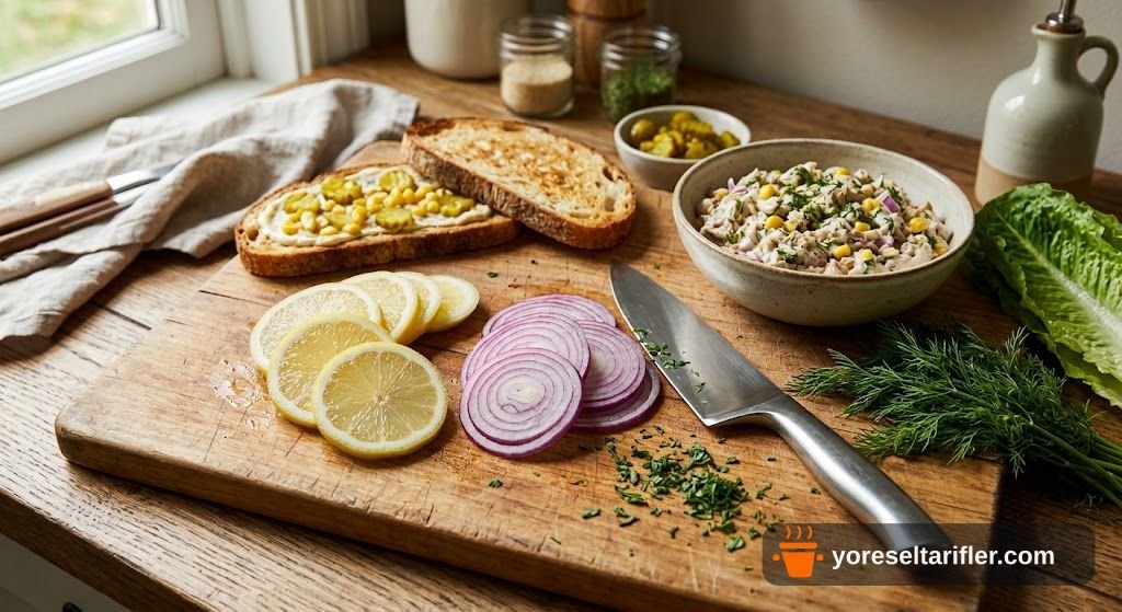 Ton Balıklı Mısır Turşulu Sandviç Tarifi — Adım 4