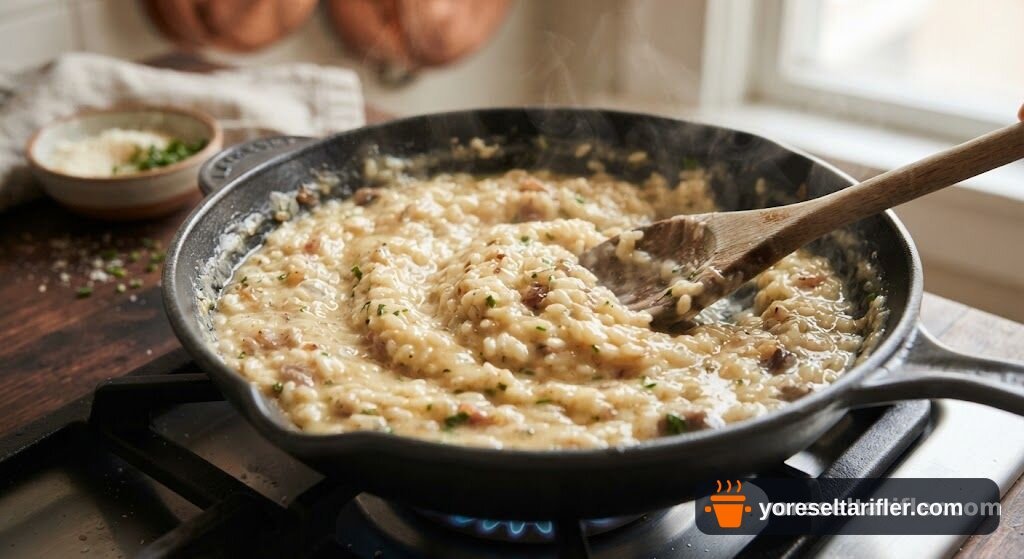 Trüf Kokulu İtalyan Risotto Tarifi — Adım 8