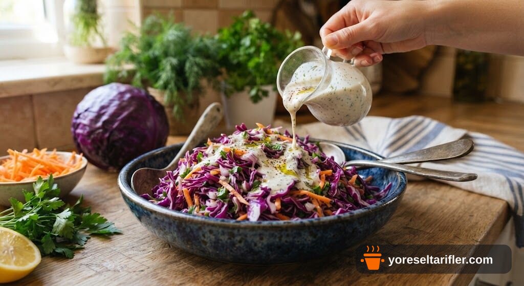 Turşu Tadında Mor Lahana Salatası Tarifi — Adım 5