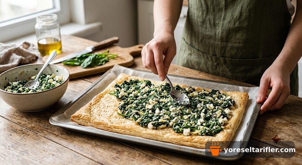 Üç Peynirli Çıtır Ispanaklı Börek Tarifi — Adım 9