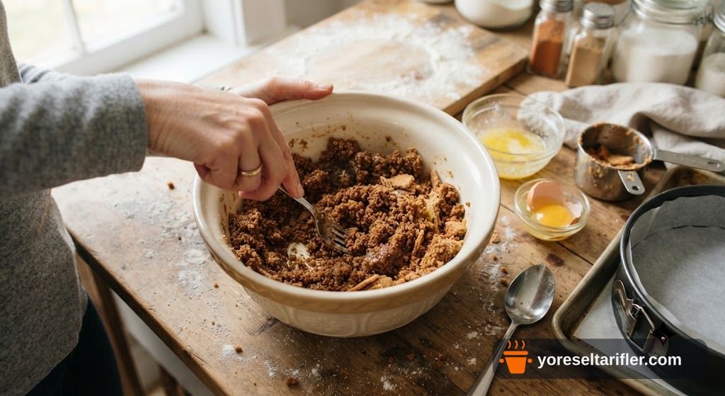 Üç Renkli Bal Kabaklı Cheesecake Tarifi — Adım 1