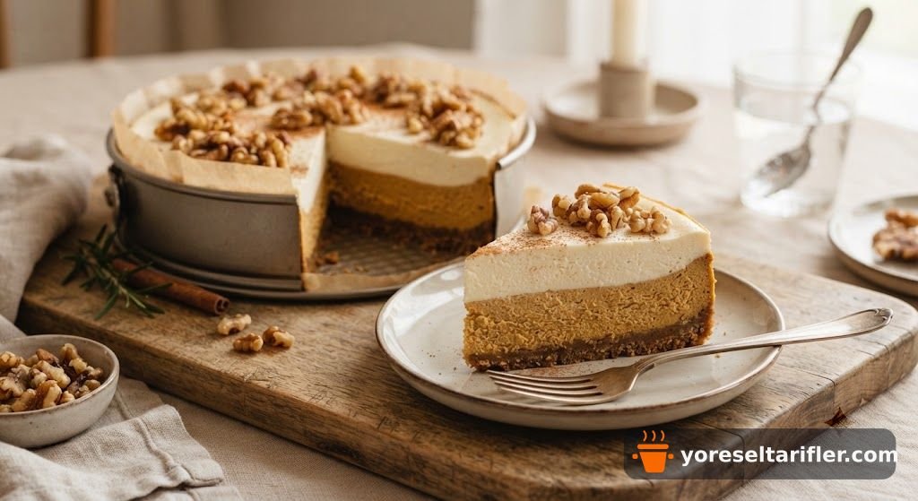 Üç Renkli Bal Kabaklı Cheesecake Tarifi — Adım 10