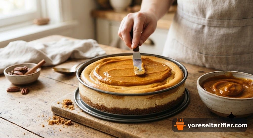 Üç Renkli Bal Kabaklı Cheesecake Tarifi — Adım 9