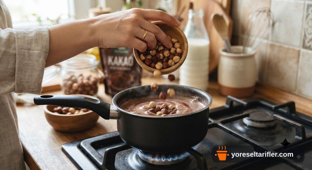 Unsuz Şekersiz Fındıklı Puding Tarifi — Adım 2