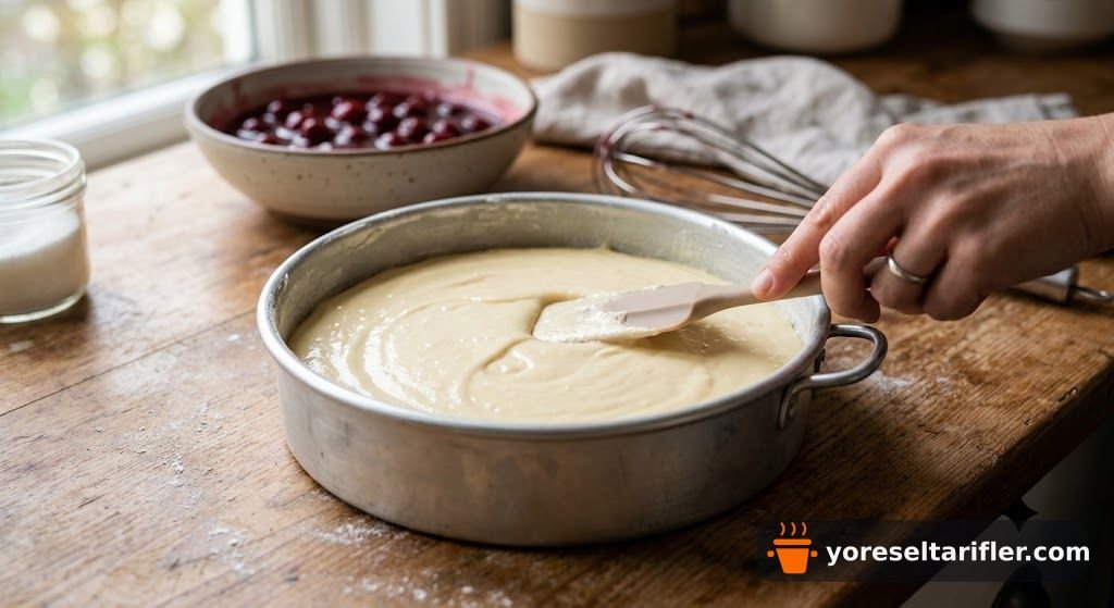 Vişne Soslu Yoğurt Keki Tarifi — Adım 8