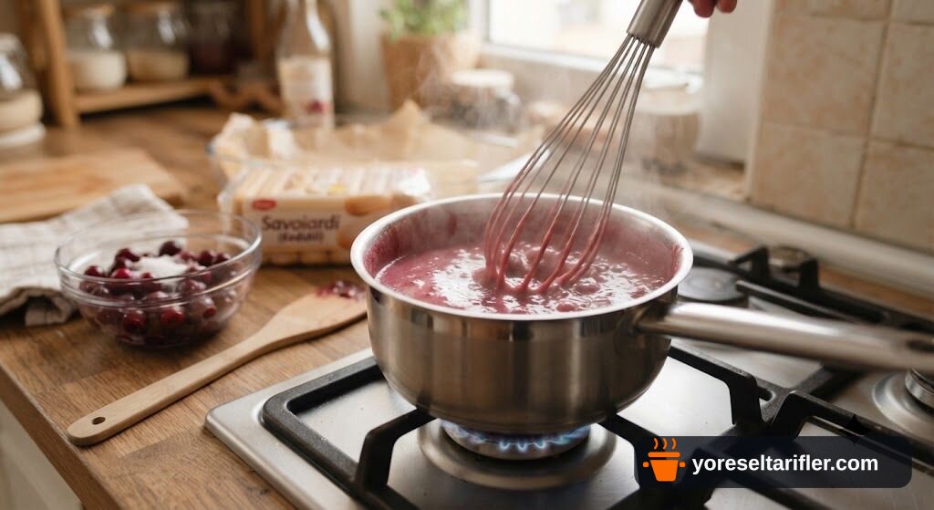 Vişneli Kedidili Pasta Tarifi — Adım 3