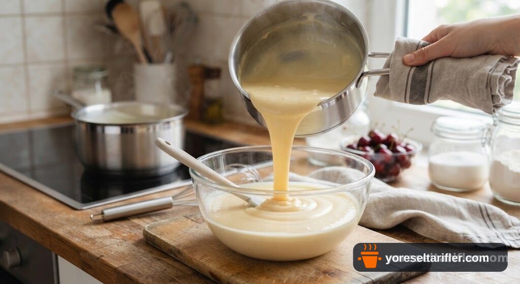 Vişneli Kedidili Pasta Tarifi — Adım 5