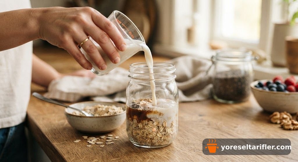 Yaban Mersinli Yulaf Lapası Tarifi (Doğal Proteinli) — Adım 1