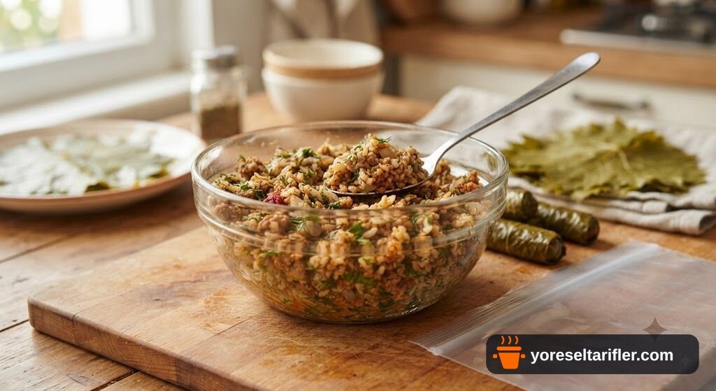Buzdolabı Poşeti ile Yaprak Sarma Tarifi — Adım 7