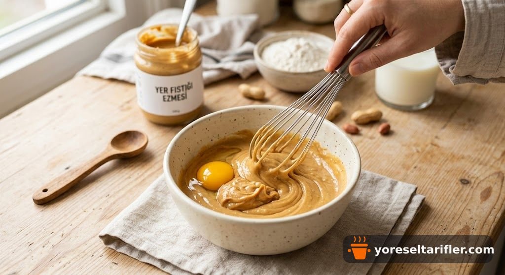 Yer Fıstığı Ezmesi Muffin Tarifi — Adım 1