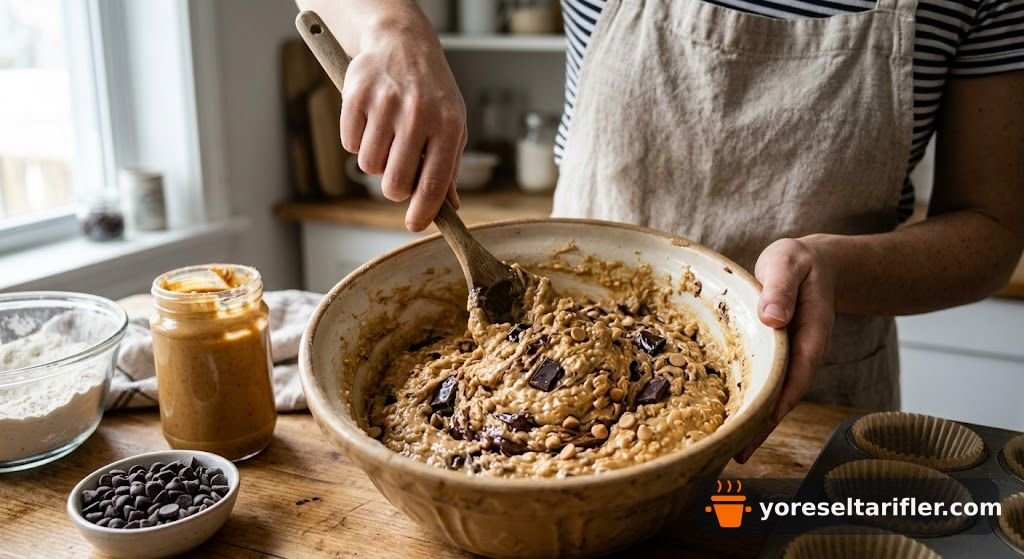 Yer Fıstığı Ezmesi Muffin Tarifi — Adım 2