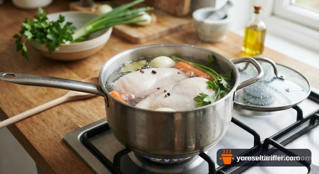 Yeşil Elmalı Tavuk Salatası Tarifi — Adım 1