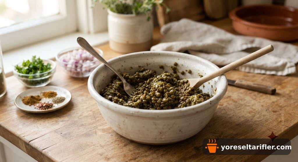 Yeşil Mercimek Köftesi Çocukların Bile Seveceği Tarif Tarifi — Adım 1