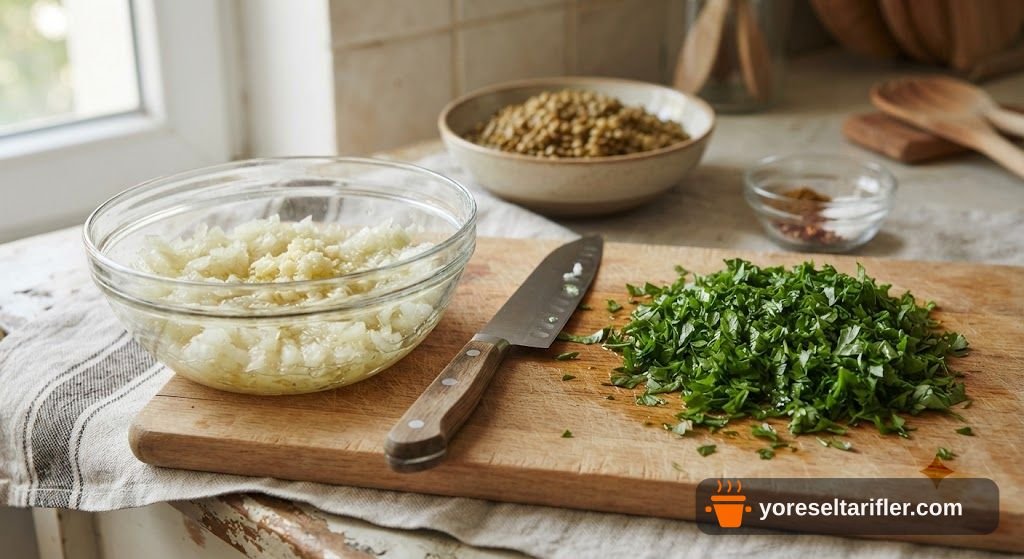 Yeşil Mercimek Köftesi Çocukların Bile Seveceği Tarif Tarifi — Adım 2