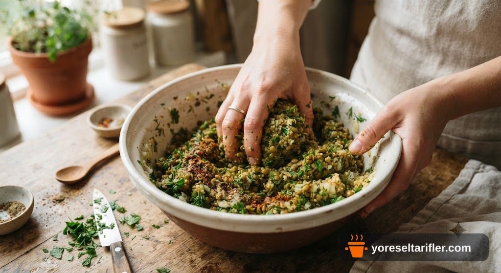 Yeşil Mercimek Köftesi Çocukların Bile Seveceği Tarif Tarifi — Adım 3