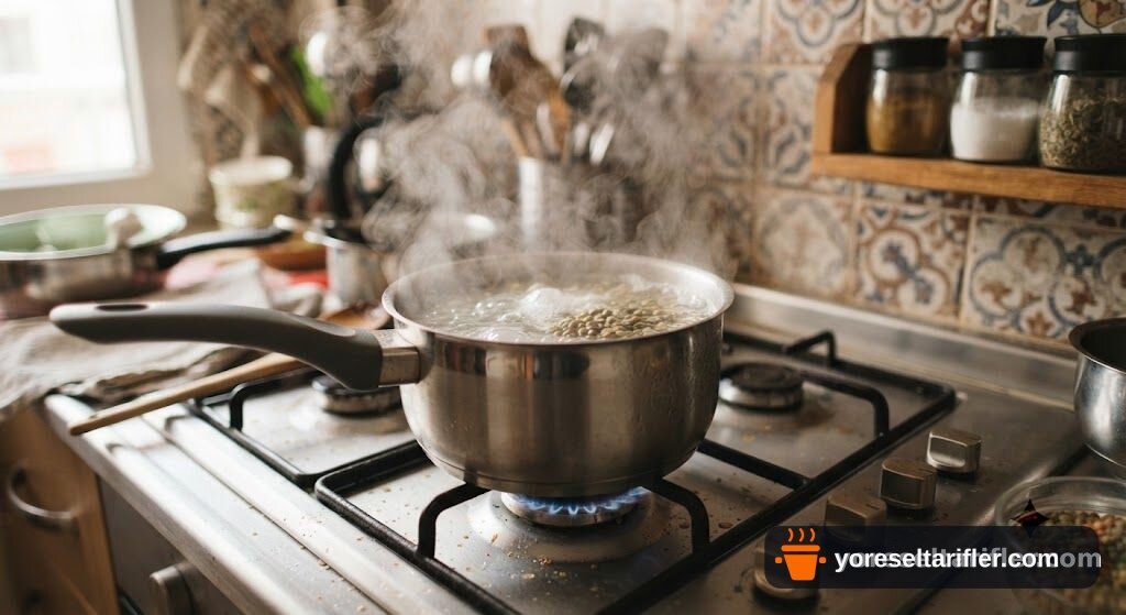 Yeşil Mercimek Salatası Nar Ekşili Tarifi — Adım 1