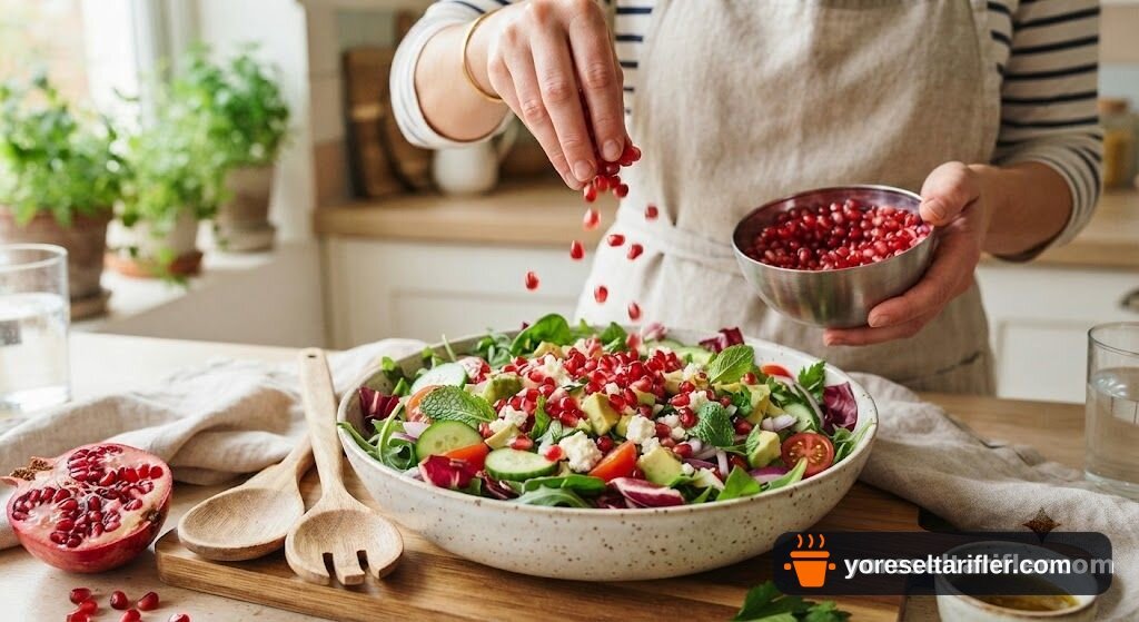 Yeşil Mercimek Salatası Nar Ekşili Tarifi — Adım 4