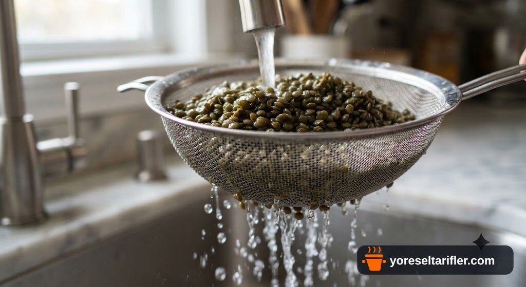 Yeşil Mercimek ve Kapya Biberli Salata Tarifi — Adım 1