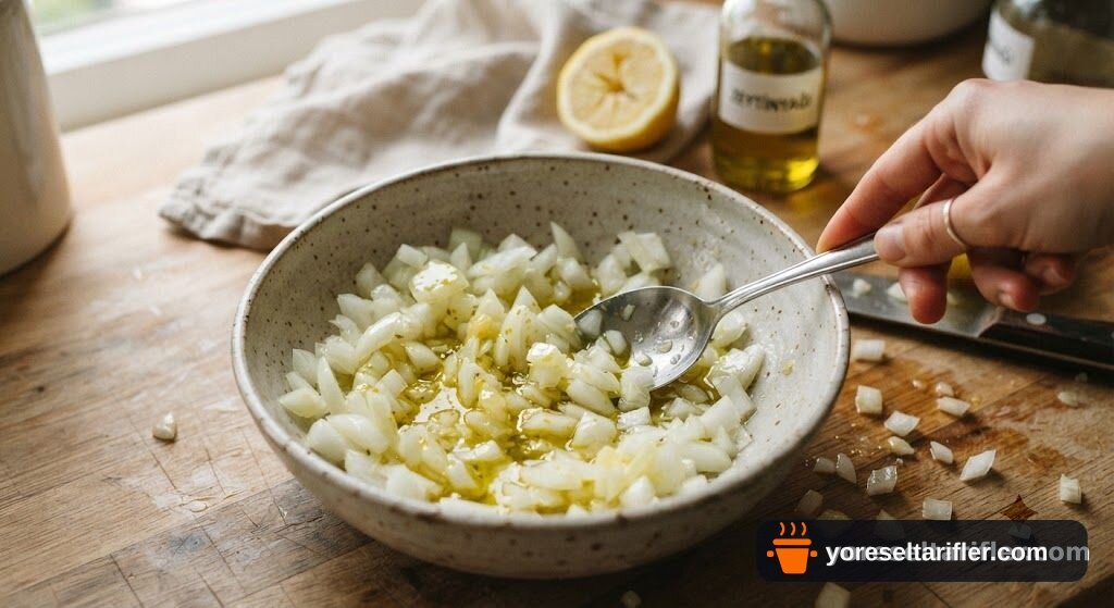 Yeşil Mercimek ve Kapya Biberli Salata Tarifi — Adım 3