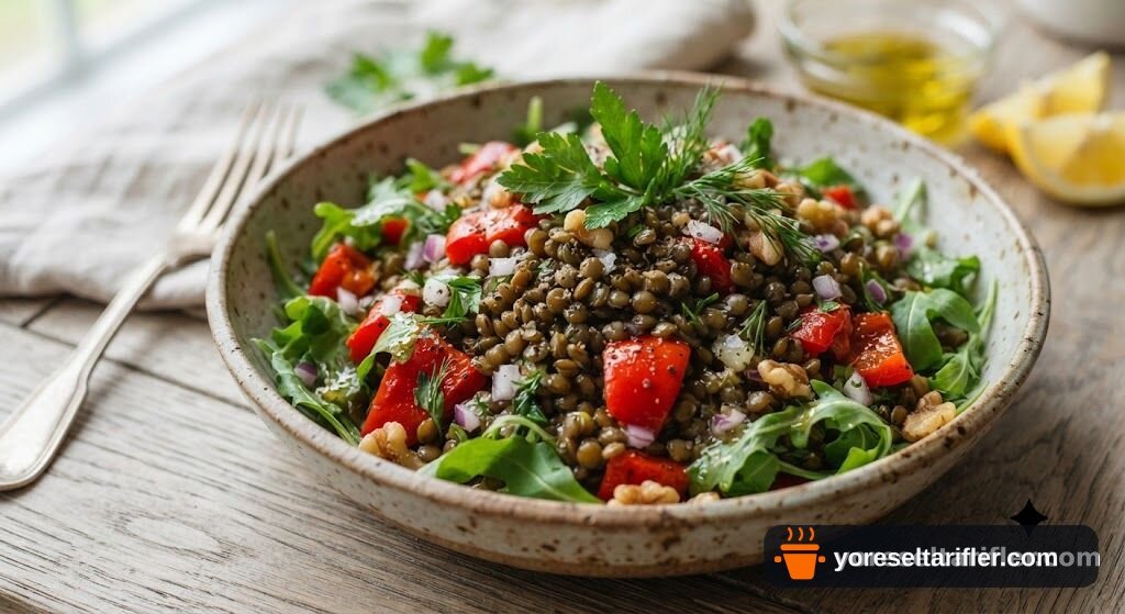 Yeşil Mercimek ve Kapya Biberli Salata Tarifi — Adım 4