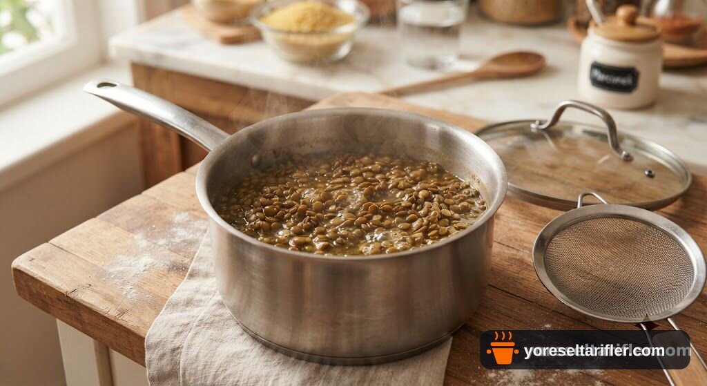 Yeşil Mercimekli Bulgur Pilavı Tarifi — Adım 1