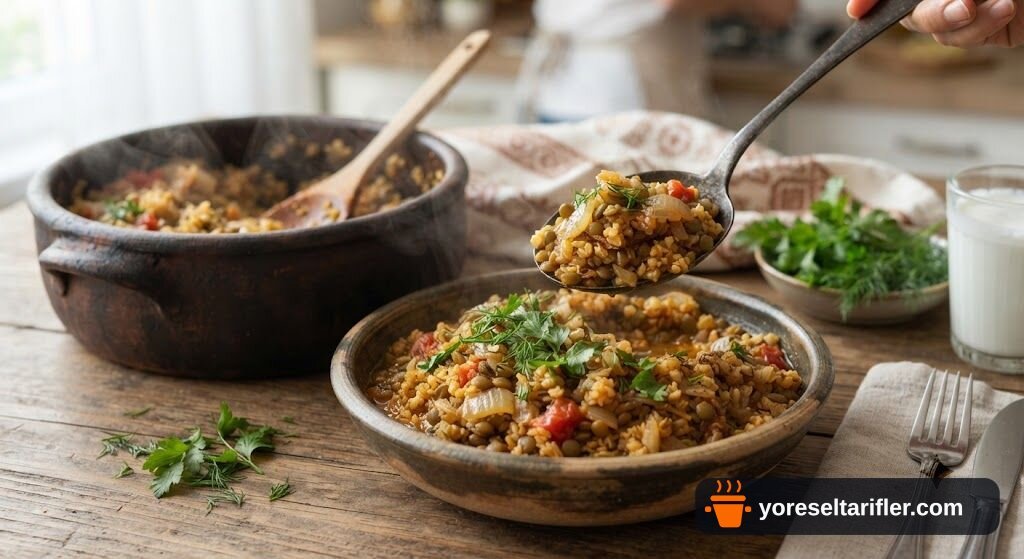 Yeşil Mercimekli Bulgur Pilavı Tarifi — Adım 6