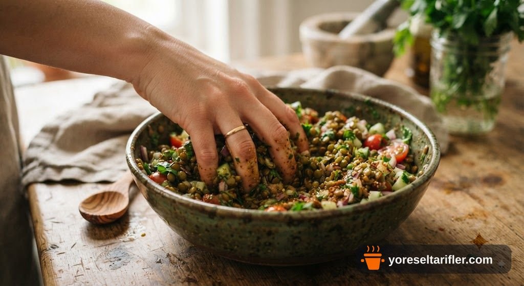Yeşil Mercimekli Vegan Köfte Tarifi — Adım 3
