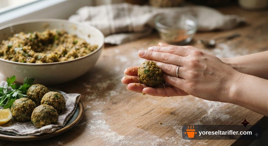Yeşil Mercimekli Vegan Köfte Tarifi — Adım 4