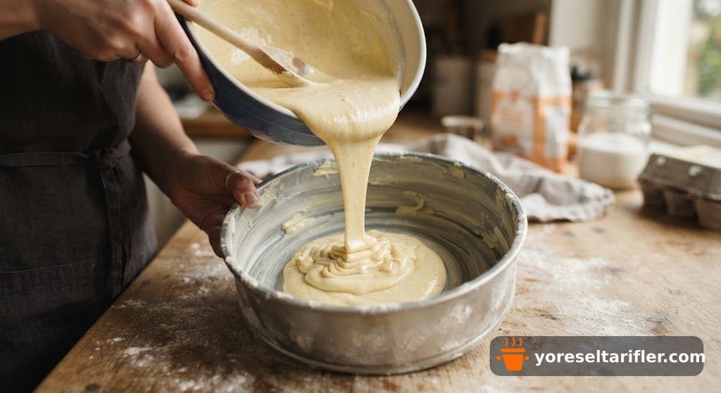 Yeşil Renk Sürprizli Ispanaklı Kek Tarifi — Adım 5